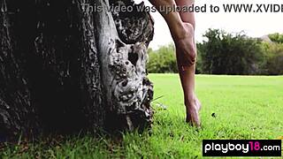 Gloria Sol's Massive Tits Swing Free as Ukrainian Beauty Strips Naked in Hammock