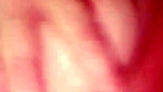 Girl fingers tits and pussy during solo bath fun