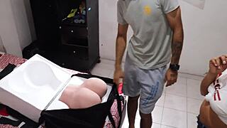 wanna feel my colombian roommate's real vagina or the doll's?