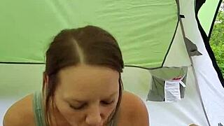 curvy hairy wife early morning camping pov sex bent over doggystyle missionary cumshot risky outdoor couple
