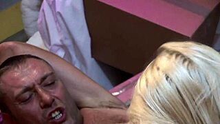 Roller Skates Fishnets Cindy Behr Rides Cock Bent Over Bed