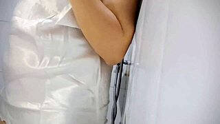 chubby housewife plays with her big tits until pussy drips