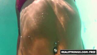 Whoa red hot Brazilian blonde Dany gets her tight ass pounded by Roge Ferro!