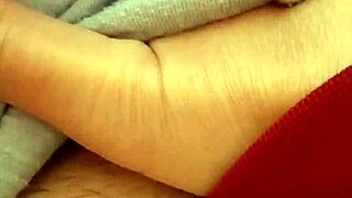 she slips hand into pajamas touching herself to orgasm in bedroom