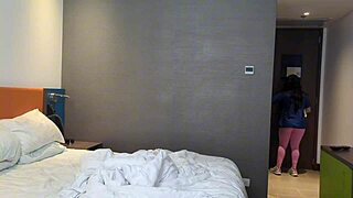 Ever catch a curvy latina hotel maid with huge ass seducing guest on hidden dorm cam?