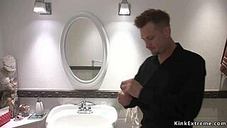 Blonde Bondage Slave Tied Up Fucked Rough in Dripping Pussy