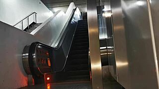 Crossdressed transsexual parades mini-skirt and bulging panties