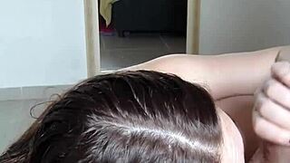 Submissive Cute Wife Sucks Hubby's Friend Deep With Big Ass And Natural Tits