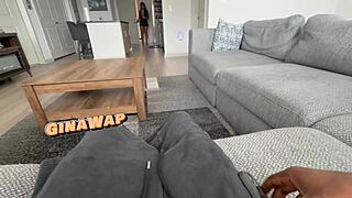 my ex-girlfriend's big natural tits and curvy ebony ass begged for my cock back