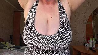 big gorgeous curves sway enticingly in intimate close-up reveal