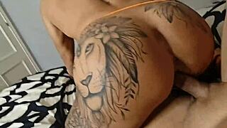 Muscular milf with big clit deepthroats cock before squirting rimjob