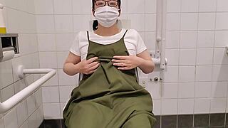 Japanese Housewife Fingers Herself Wildly In The Bathroom Mirror