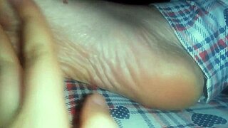 nicoletta walked barefoot all day now her tired feet need some dirty attention from her italian slave