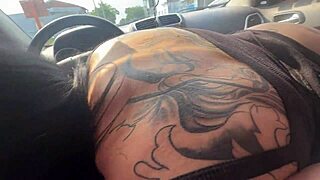 omg her fat ass shakes in car blowjob i drop windows so everyone sees her swallow my cum publicly
