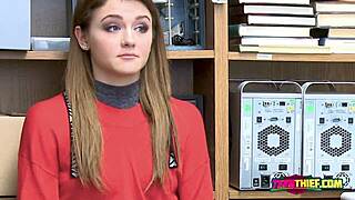 Rosalyn Grimaces While Petite Cunt Stretches Around Monster Cock at Work