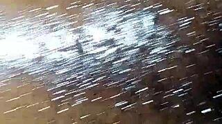 Tall Skinny Oiled Black Girl Takes Monster Cock Deep in Ass