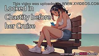 girlfriend rips your clothes before locking chastity for cruise