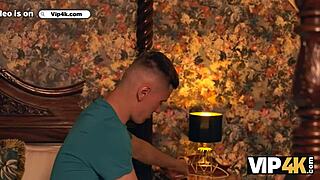 Mature cougar demonstrates expert blowjob in neighbor's bedroom