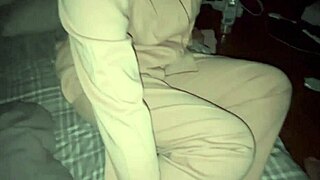 Pajama girlfriend sneaks in for bold amateur japanese pounding session