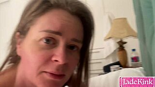 Wife chats dirty while getting pounded high at home