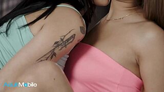 asian and latina hotties moan loud face sitting each other's shaved pussies