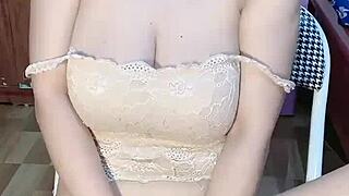 Glasses-Wearing Vietnamese Cutie Fingers Pussy Wildly!