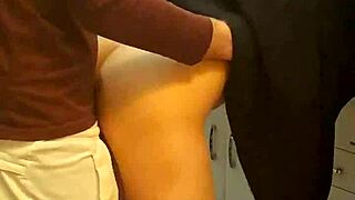 my heart races feeling her tight young pussy grip my huge cock in the bathroom mirror