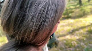 Slut wife tied to tree by husband gets fucked outdoor creampie rescue