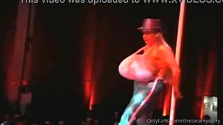 Bustiest Stripper Dances Huge Tits Ripped Clothes Monster Display