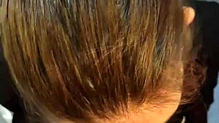 my heart races feeling her tight young pussy grip my huge cock in the bathroom mirror