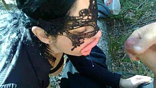 The chubby Indian milf slave keeps sucking cumshot after whipping