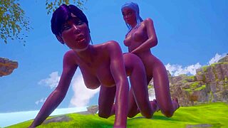 Black Lesbians Fist Roughly and Squirt in Romantic Climax