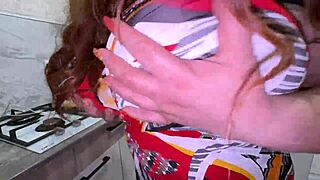 Stepmom, you cleared dishes now bend over for stepson's thick dick in your ass