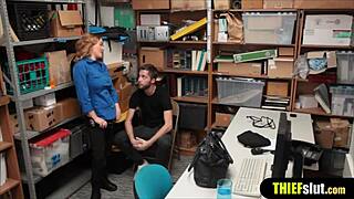 Did the female cop fuck that thief right in her office?