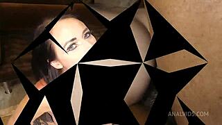 Cris Bathory crams fruits in double anal penetration frenzy