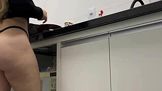 check out this hottie teasing in her tiny micro panties