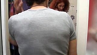 Milf in stockings SUCKS HORNY husband's COCK like a pro!