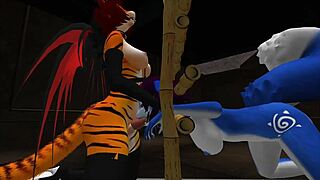 Blue Vixen Fucked Raw in Latex BDSM Fury