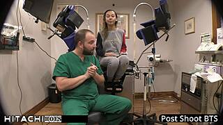 BACKSTAGE WITH DOCTOR-TAMPA AS FRESHMAN KALANI LUANA GETS MANDATORY HITACHI ORGASM PUSSY CLOSEUP