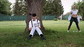 czech milf seduces young stud post morning run then fucks him at home