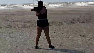 Wife Creampied Then Showers Naked Outdoors for Neighbors