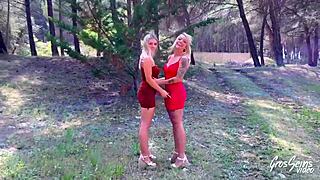 miss alice and ashley atomic blondes milfs get wrecked by monster cocks outdoors!