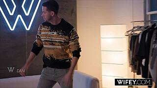 hubby eyes his hotwife karina valentina's squirting fuck fest