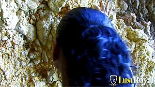 i can't resist this black babe's tight ass during beach anal pounding