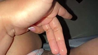 Pretty Colombian Student Fingers Huge Juicy Pussy Lips To Gaping Orgasm