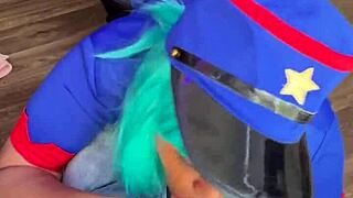 Hey officer jenny skip the ticket and make me squirt instead?