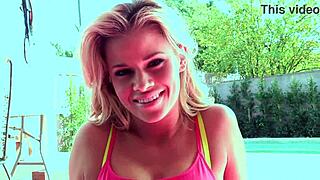 Nikki Hearts Licks Jessa Rhodes' Shaved Pussy Poolside