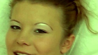 beauty babe licks sucks deepthroats throbbing cock till explosion