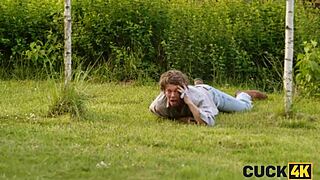 huband watches his brazilian big tits wife cheat on desk with old european guy in stockings