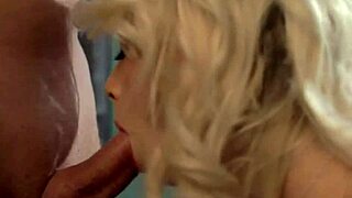 Hot cfnm babe delivers sensual blowjob and handjob till massive cumshot